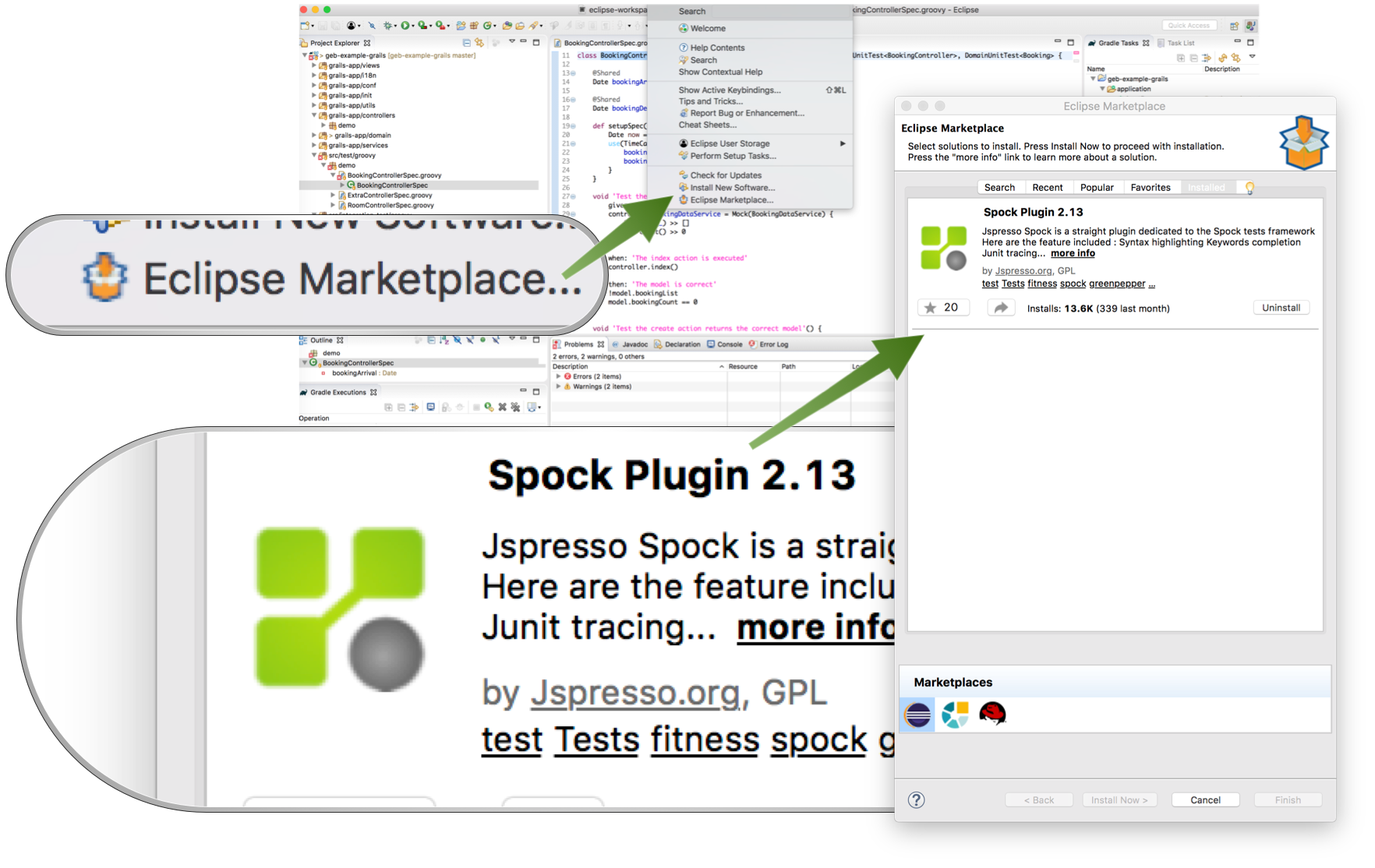 Eclipse Spock Plugin